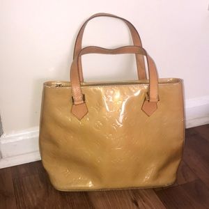 Authentic Louis Vuitton Gold Vernis Handbag